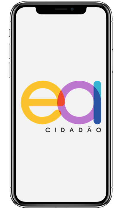 Aplicativo E aí, Cidadão em um celular